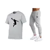 MĘŻCZYZNIE DOTYCZNY -SŁUCHAJ SŁOŻNE PANTY T -shirt Ustaw swobodną markę fitness jogger t -koszule hip hop fashicon men'stracksuit 230428