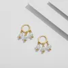 Hoop Earrings Design Gold Color Geometric Hexagon For Women Charm Pearl Tassel Statement Pendant Brincos 2023