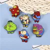 Accessoires de dessin animé Films mignons Jeux Épingles en émail dur Collecter Broche de dessin animé en métal Sac à dos Chapeau Sac Collier Badges de revers Femmes Mode Dhyw7