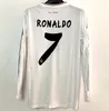 PERSONALIZADO Retro Real Madrid Camiseta de fútbol de manga larga Camisetas de fútbol GUTI Ramos SEEDORF CARLOS 10 11 12 13 14 15 16 17 RONALDO ZIDANE Beckham