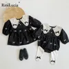 Rompers rinilucia peuter babymeisjes kanten borduurwerkjurken herfst meisje baby kinderen lange mouw onepiece 230427