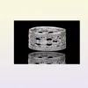 100% 925 Sterling Silver Classic Band Ring com Zircônia Fit Jewelry Engagement Wedding Lovers Fashion Ring7978073
