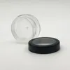 5G 10 ml Empty Plastic Clear Makeup Puff Jar Cosmetic Cream Face Powder Blusher Foundation Container Pots With Sifter Puff Black Rimmed Hbpr