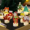 パーティーの好意メリークリスマスの装飾は、家のためのキャンドルライトの装飾品を導いた2023クリスマスギフトおもちゃの子供たちの好意