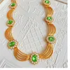 Collier Boucles d'oreilles Ensemble Dubai Bride Vintage Retro Court Style French Lace Full For Women Banquet Luxurious Advanced Jewelry