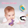 Baby Teethers Toys 1PC Silicone Wooden Ring Rudder Shape Kid Toy Gift Food Grade Childrens Goods Teething 230427