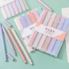 12 pcsPinceau Aquarelle 6 PCS Double Extrémités Surligneurs Kawaii Coloré Manga Marqueurs Midliner Pastel ensemble Papeterie Scrapbooking Fournitures Scolaires P230427