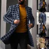 Men's Trench Coats Tan Jacket Winter Coat Lapel Long Sleeve Vintage Thick Mens Fall And Jackets For Men Business