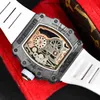 Designer Ri mlies Luxury watchs Out Zy Hollow Fiber Rm21 01 Carbon High End Men s Business Sports Tough Man automatics Mechanical Watch