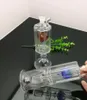 Glasrör rökning tillverkar handblåst vattenpipa dubbel lager partition filtrerat glas vattenrör