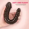 Dildos/Dongs Double Dildo Soft Jelly Dildo dla kobiet gej lesbijka zakończyła Dong Artificial penis dla dorosłych zabawki pochwy Anal Sex Produkty 231128