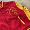 Мужские куртки 2023 Куртка Hellstar High Street 1 Label с кожаными рукавами с узором тигра с вышивкой букв Heavy Craft 231128