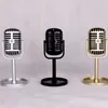 Microphones Simulation Classic Retro Dynamic Vocal Microphone Vintage Style Mic Universal Stand For Live Performanc Karaoke Studio Recording