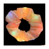 Hair Accessories Hair Accessories Light Up Scrunchies For Girls Led Ties Woman Laser Mermaid Scrunchy Bands Glow In The Dark Party Sup Dhspc