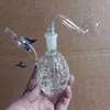 Cheapest Mini Glass Bong Water Pipes Pyrex Hookah Oil Rigs Smoking Ashcatcher Bongs Dolphin Decorate with 14mm Male Glass Oil Burner Pipes