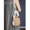 Solid color fashion bag totes designer handbag women c travel portable black sacoche wicker rattan simplie leather drawstring shoulder straw bags beach XB015 C23