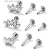 Stud 1PCS G23 Titanium Reting Stud Ear Tragus Kolczyki 16G Ball LaBret Lip Cyrcon Opal płat hebe helisa Daith Body Biżuteria YQ231128