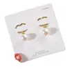 Boucles d'oreilles de marque de luxe pour femmes, petit vent doux, perles de cristal, longues, bijoux de fête de mariage