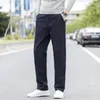 Spodnie marki męskie press Casual Pants Spring Summer Business Stretch 98%bawełniany cienki jasnoszary spodnie khaki męskie rozmiar 38 40