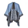 Scarves 2023 Cashmere Leather Manga Flower Grass Poncho For Women Striped Patchwork Scarf Shawl Luxury Stripe