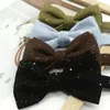 Bow Ties Retro cotton and linen bow tie men's Korean version of leisure wedding bride and groom bow stage suit pocket towel chest 231128