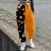 Kvinnor Pants Capris Halloween Sports Pants 3D Tryck Kvinnors Casual Harlan Pants Mångsidiga raka benbyxor Fashion Kne Length Pants S-2XL 231128