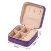 Boîtes à bijoux Boîte de rangement pour femmes Collier Bague Boucles d'oreilles Organisateur Titulaire Peluche Velours Voyage Portable Zipper Square Organizer Case 231127