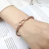 Stainless Steel Open Bracelet Bangle for Women Men Horseshoe Fashion Designer Wire Party Jewelry Couple Drop Shipping YMB026