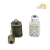 3 ml Brons Arabische Parfumflesje Hervulbare Arabische Attar Glazen Flessen met Ambachtelijke Decoratie Essentiële Olie Container Iqbrn