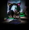 Słuchawki słuchawki Zestaw słuchawkowy Kitten Gaming TNX 7.1 Zestaw słuchawkowy Zestaw słuchawkowy USB Aktywne szum Mikrofon zestaw słuchawkowy Mikrofon