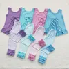 Set di abbigliamento Moda Bambini Abiti firmati Ragazze Outfit Bambino Neonata Top senza maniche Pantaloni glassati Set Boutique Sorella