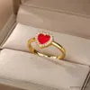 Fedi nuziali Anelli per donne Ragazze Dolce romantico Cuore carino Zircone Colore Anello a forma di cuore Festa Anelli per dito giornalieri Gioielli da sposa Regalo R231128