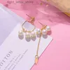 Boucles d'oreilles coréennes géométrique asymétrique pendantes boucles d'oreilles pour femmes déclaration irrégulière boucles d'oreilles dorées 2020 bijoux de mode YQ231128