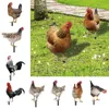 Garden Decorations High Quality Realistic Acrylic Outdoor Rooster Statues Ornaments Yard Art Decor Sculptures Chicken 231127