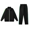 Mens Tracksuit Designer Jaqueta Mulheres Duas Peças Calça Suéter Novo Fluorescente Verde Moletons Ternos Track Sweat Terno Casacos Homem Designers Jaquetas Sportswear