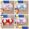 Accessoires pour cheveux Accessoires pour cheveux Filles Année Clip Bow Rouge Princesse Hanfu Coiffe Bébé Pompon Boule Épingles À Cheveux Drop Livraison Bébé, Enfants Dhhpb