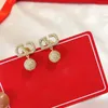 2024-Earrings Jewelry 18K Gold Plated Stud Arrings Women's Designer Earrings Stud Stud artic