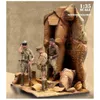 Figuras Militares 1/35 Modelo de Resina Figura GK Tema Militar Com cenas Kit desmontado e sem pintura 231127