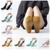 Yoga Socken Pilates Tanz Kniestrümpfe Frauen Fitness Sport Rutschfeste Socken Gestreiftes Training Anti-Geruch Weich Schweißabsorbierend Socquette Elastische Atmungsaktive Socken BC651