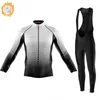 Wielertrui Sets Winter Kits Heren Lange Mouwen Set Mountainbike Sportkleding Warm Houden Maillot Ropa Ciclismo 231127