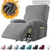 Chair Covers 1 Seater Velvet Elastic Recliner Cover Relax Lazy Boy Single Lounger Couch Slipcover Armchair Protector Slipcovers 231127