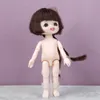 Dolls Mini girl cute pouting 16cm Bjd 112 Short Boy Hair Sleeping Pig Naked Body Dress Up Fashion for Girls Gift DIY Toys 230427