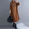 Abiti casual Felpa da donna oversize Abito in peluche Autunno e inverno Versione coreana Vestibilità ampia Collo alto caldo Z3637