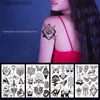 Tattoos Colored Drawing Stickers Fluorescent Colorchanging Tattoo Stickers Luminous Flower Arm Waterproof Temporary Tattoo Stickers Trend Bar Animal StickersL