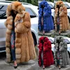 Women's Winter Plus Size Parka Overcoat Long Sleeve Faux Fur Coat Jacket with Big Hooded