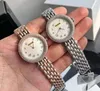 Two-Colors Full Diamonds Ring Watch Trendy All Stainless Steel Watch Women's Quartz Battery Super Bright Waterproof Roman Digital Number Dial Watch Gifts