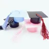 Gift Wrap Plastic Graduation Cap Candy Boxes Creative Wedding Box Entrance Ceremony Baby 12pcs/lot