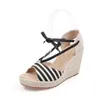 Dress Shoes Espadrille Wedge Sandals For Women Comfortable And Breathable Womens Wedges Lace Up Fish Mouth Can Be Worn With