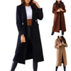 Men's Wool Blends Casual Womens Tweed Jackets Coats Winter 2023 Autumn Solid Color Long Sleeve Button Coat Women Pockets Trench Female 231128