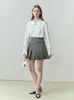 Skirts FSLE Fashion Style Design Sense JK Pleated Skirt for Women Spring Niche High Waist Irregular Folds Grey Skirt Female 230428